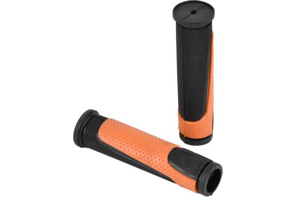 Грипсы MTB XH-G56B 125mm, резина,черно\темно-оранжевые
